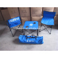 Easy carrying folding beach chair and table camping set in a pocket